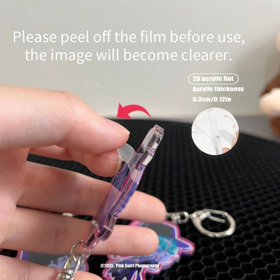 TADC Keychains, JAX, POM, Digital Circus 2D Acrylic Keychain, Bag/Car Keyring Decoration, Suitable For Family, Friends, Fans