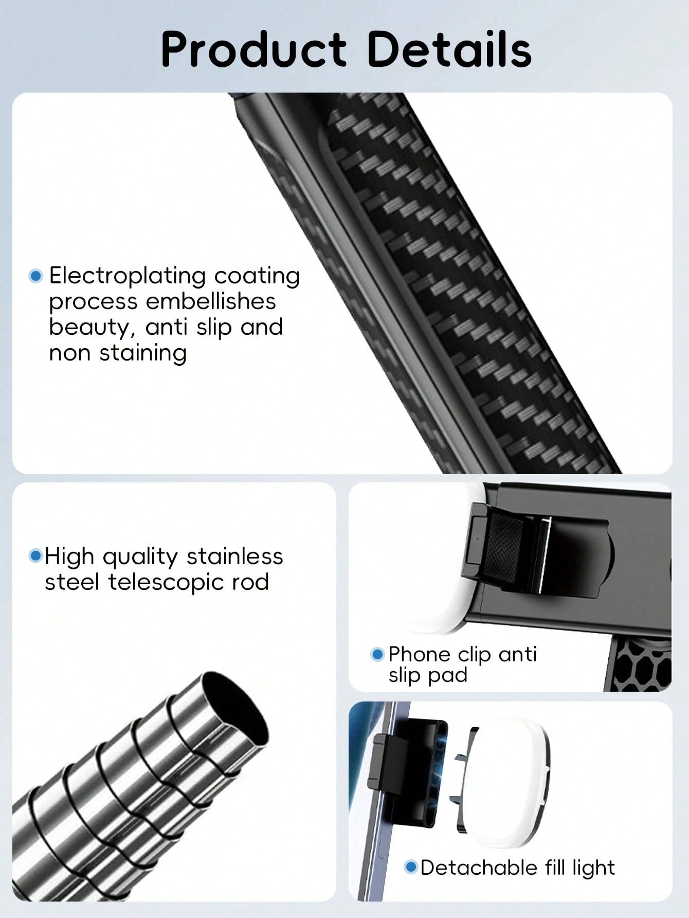 Tangle-Free Large Size Mobile Photography Accessories 1.8m Large Floor Tripod With Fill Light New Selfie Stick Tripod With Detachable Wireless Remote And Phone Holder, Portable And Lightweight, Compat