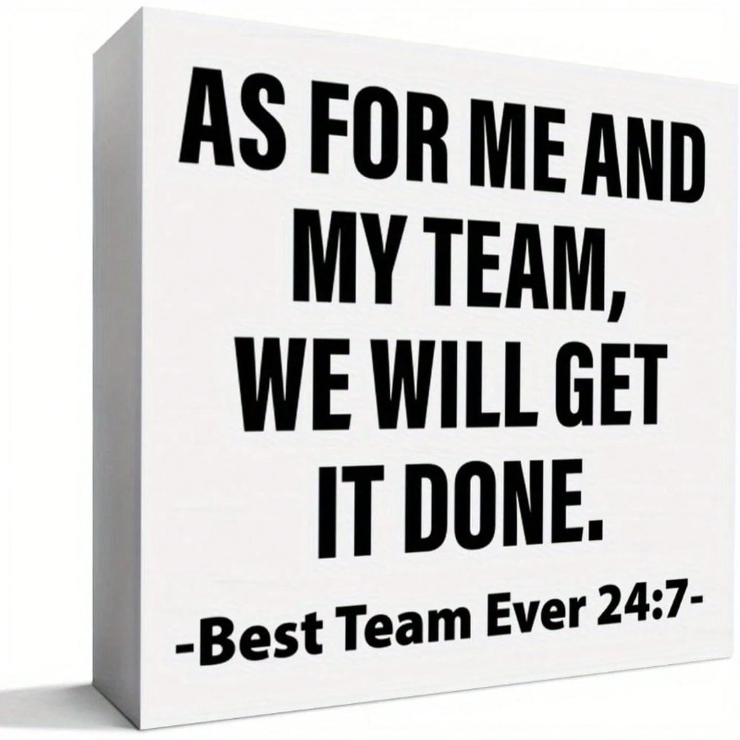 Team Appreciation Gift  "Me And My Team, We Will Get It Done" Mobilization Desktop Decoration  Office Decor With Steady Black Tet    Workplace Recognition Gift For Colleagues, Employees, And Teams  Du
