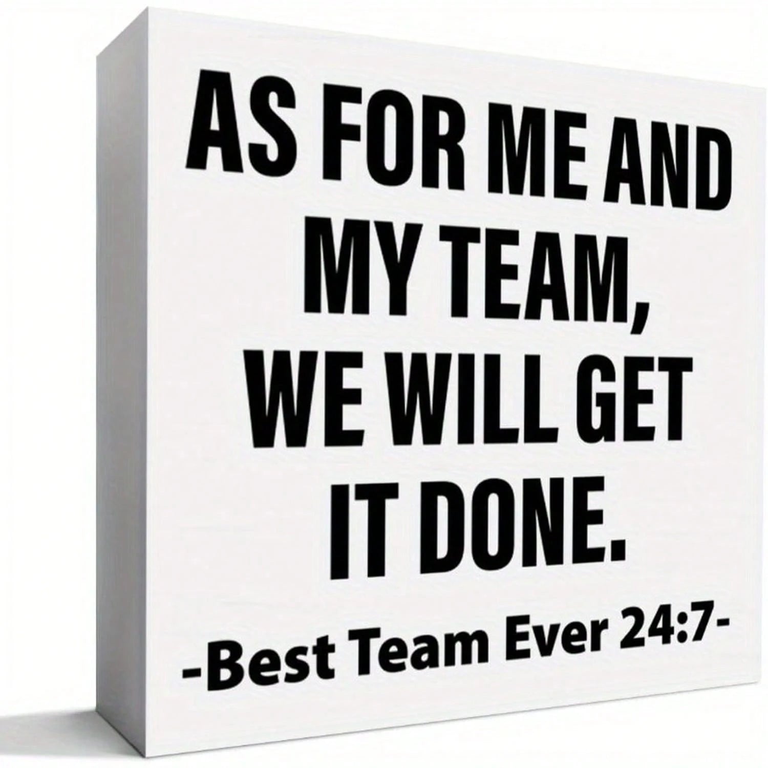 Team Appreciation Gift  "Me And My Team, We Will Get It Done" Mobilization Desktop Decoration  Office Decor With Steady Black Tet    Workplace Recognition Gift For Colleagues, Employees, And Teams  Du