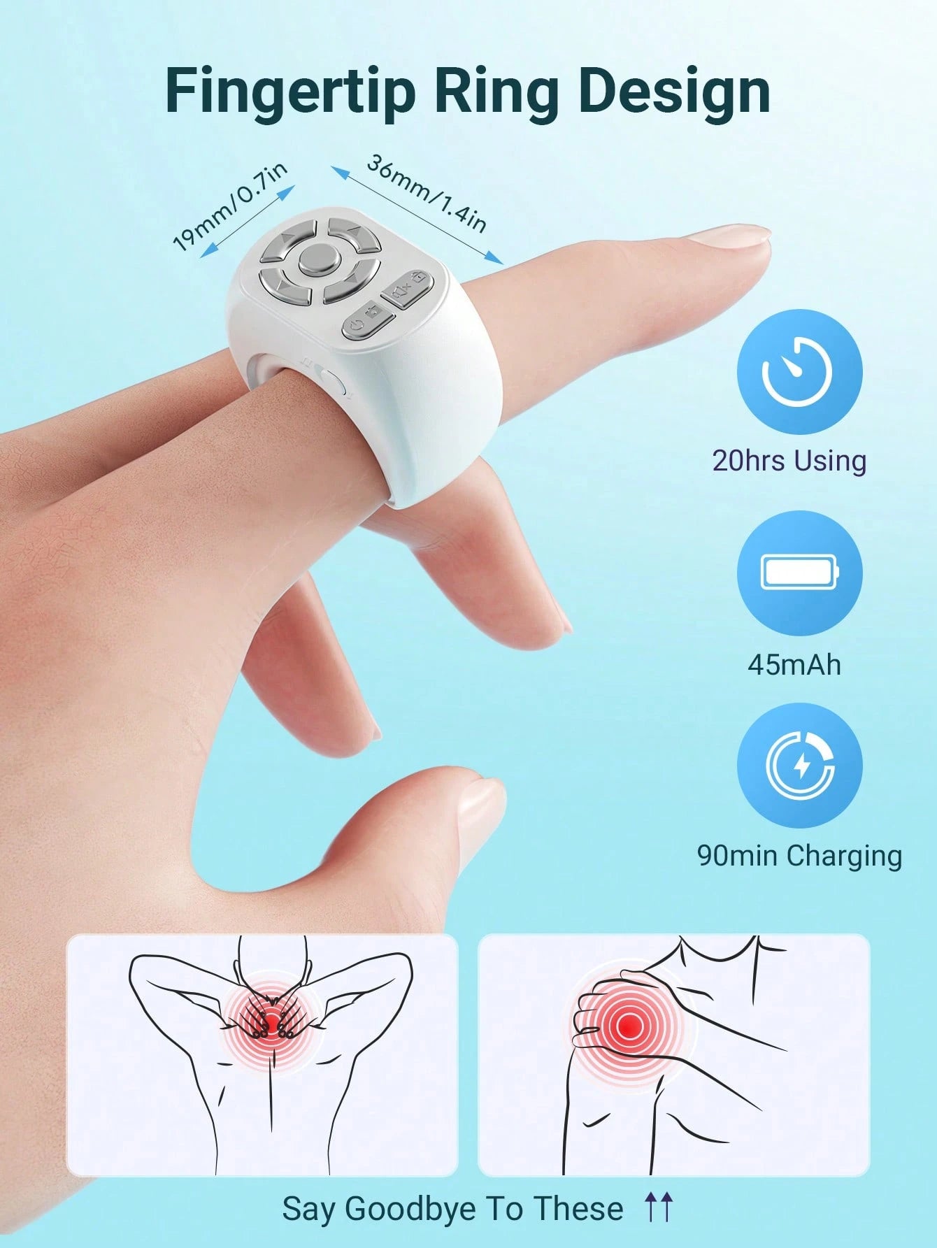 Teckwe New Wireless Scrolling Ring, Wireless Remote Control Page Turner, Photo Clicker Watching Short Videos,Taking Pictures,Listening To Music, Can Meet All Your Needs, Compatible With IOS Android