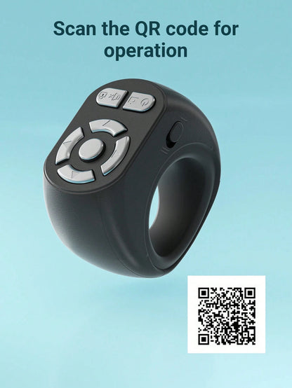 Teckwe New Wireless Scrolling Ring, Wireless Remote Control Page Turner, Photo Clicker Watching Short Videos,Taking Pictures,Listening To Music, Can Meet All Your Needs, Compatible With IOS Android