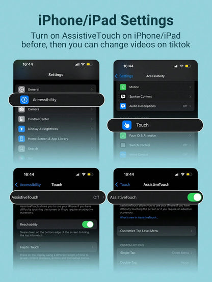 Teckwe New Wireless Scrolling Ring, Wireless Remote Control Page Turner, Photo Clicker Watching Short Videos,Taking Pictures,Listening To Music, Can Meet All Your Needs, Compatible With IOS Android
