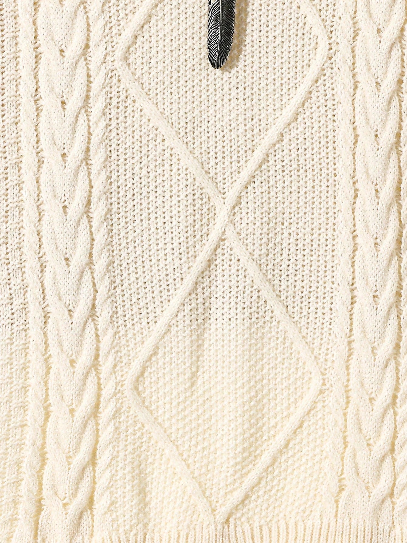 Teen Boys Loose Fit Crew Neck Cable Knit Pullover Sweater,Oatmeal Oversized Retro Jumper,Back-To-School,Autumn,All White Casual Formal Textured Top