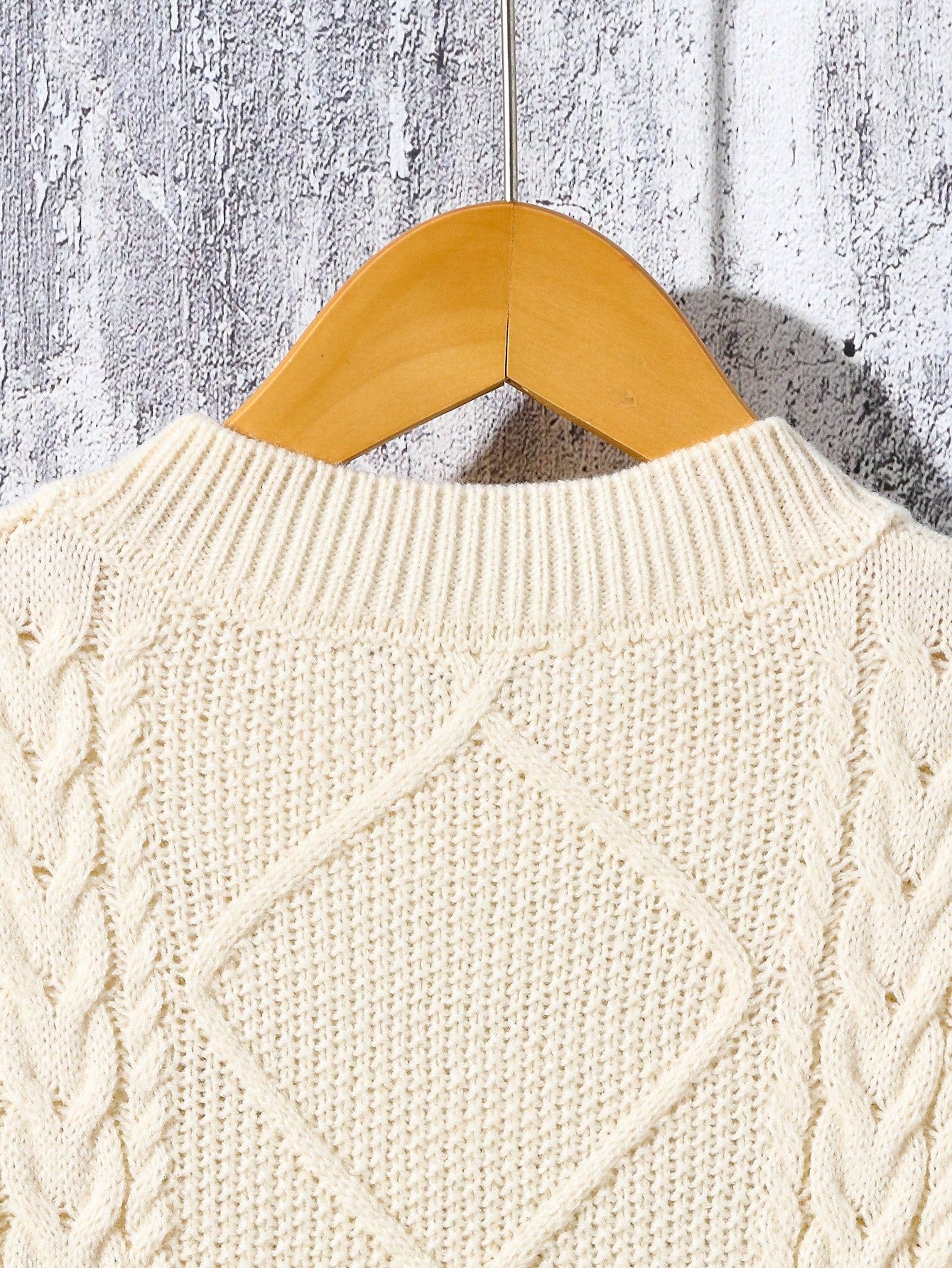 Teen Boys Loose Fit Crew Neck Cable Knit Pullover Sweater,Oatmeal Oversized Retro Jumper,Back-To-School,Autumn,All White Casual Formal Textured Top