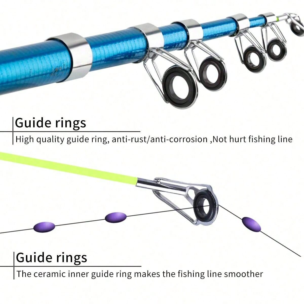 Telescopic Short Fishing Rod Set, Ultra-Hard Long Cast Rod With Metal Reel, Complete Casting Fishing Gear, 39pcs Fishing Lure Set, Suitable For All Water Layers, Freshwater And Saltwater, Fishing Gift