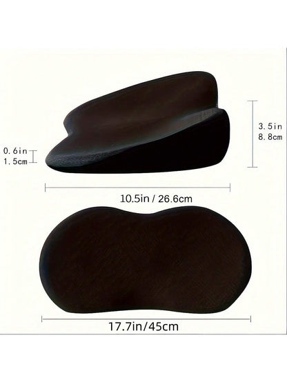 The 1pc Memory Foam Car Seat Cushion Relieves Sciatica And Lower Back Pain During Driving, And Eases Fatigue