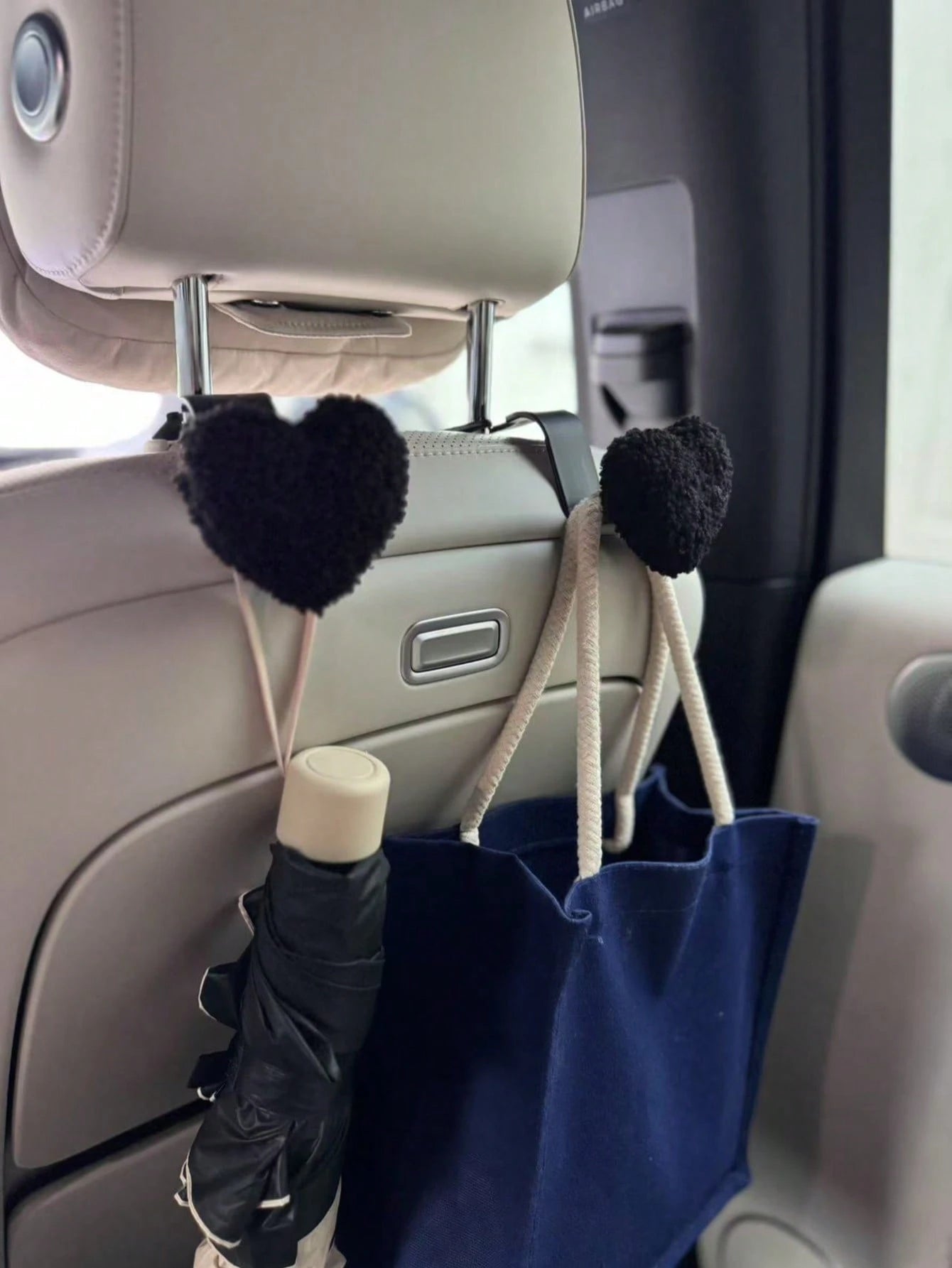 The Lovely Healing Department Plush Love Car Seat Back Hook Car Seat Storage Supplies Decorative Car Decoration Women.