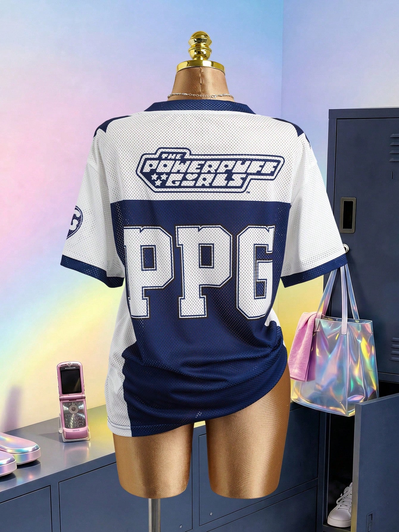 THE POWERPUFF GIRLS X Women's Casual Letter & Cartoon Print Versatile Daily Wear T-Shirt