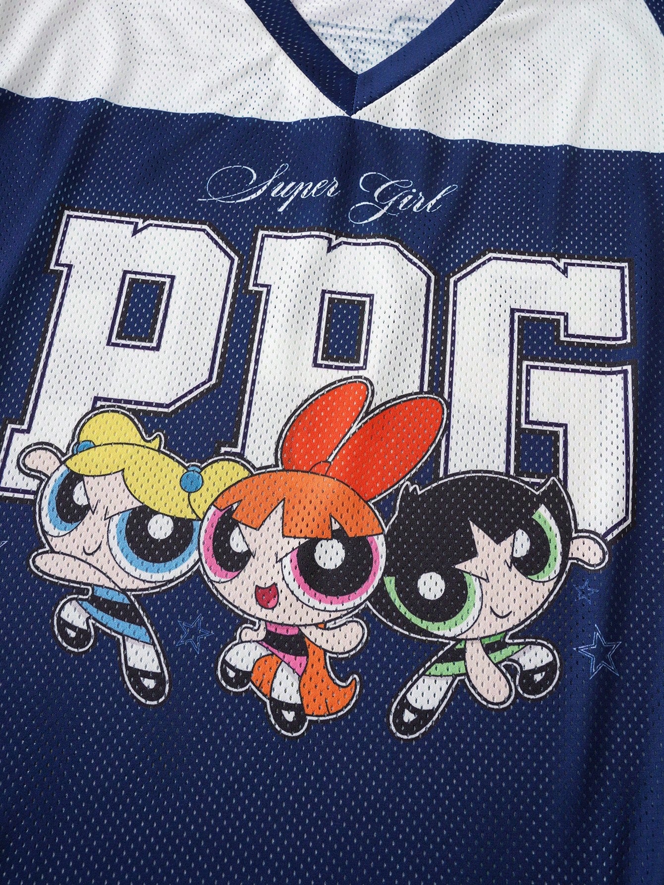 THE POWERPUFF GIRLS X Women's Casual Letter & Cartoon Print Versatile Daily Wear T-Shirt