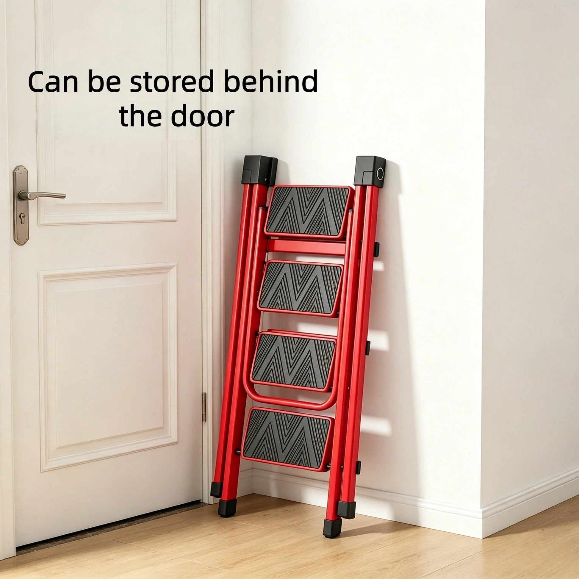 Thickened 5/4/3/2 Step Heavy Duty Folding Step Ladder With Handrail, 350LBS High Load Capacity Wide Non-Slip Pedal Stool, Sturdy & No Wobble, Lightweight Space Saving Household Ladder For Kitchen Clos