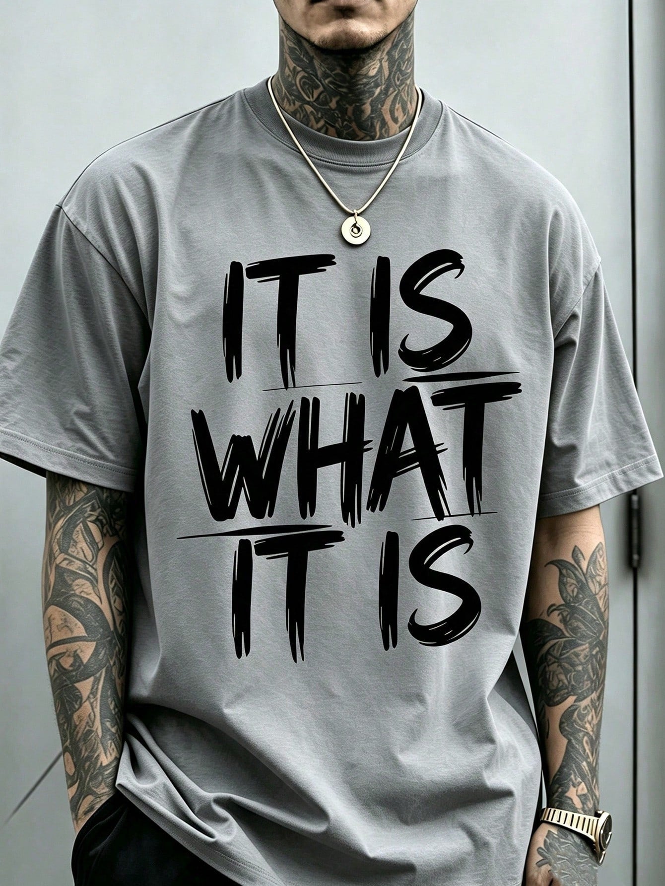 "This Is What It Looks Like" Men's Casual Round-Neck Short-Sleeve T-Shirt, Mens Clothes,Ropa De Hombre,Perfect For Daily Commutes And Lounging At Home