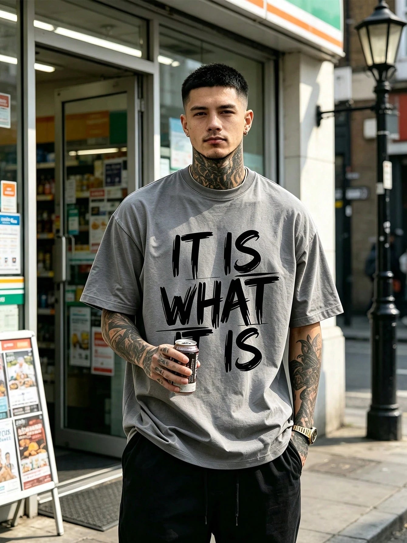 "This Is What It Looks Like" Men's Casual Round-Neck Short-Sleeve T-Shirt, Mens Clothes,Ropa De Hombre,Perfect For Daily Commutes And Lounging At Home