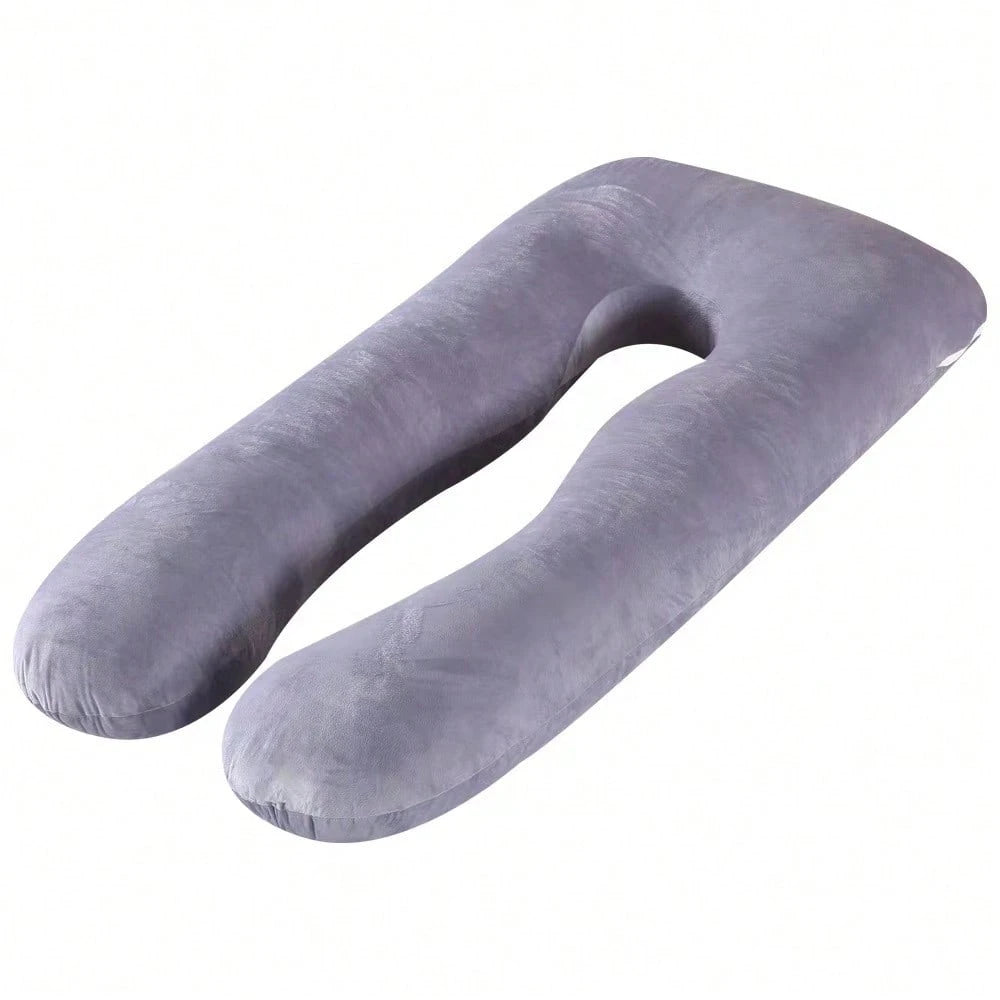 This Ultra Comfortable U-Shaped Maternity Pillow Features A Soft Suede Design That Effectively Supports The Waist And Legs