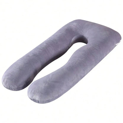 This Ultra Comfortable U-Shaped Maternity Pillow Features A Soft Suede Design That Effectively Supports The Waist And Legs