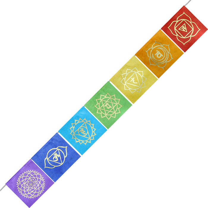 Tibetan Prayer Flags Chakras 5”