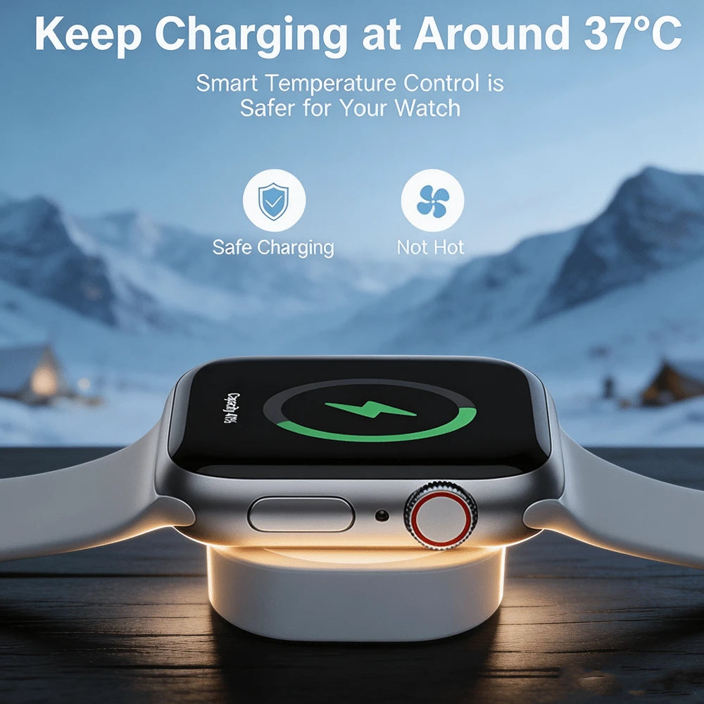 TIMESS 2Pcs Magnetic Wireless Watch Charger, 2.5W Portable Watch Charger, For Watch Series Ultra 10 9 8 7 SE For Smart Watch 6 5 4 3 2 1 Charging, Type-C Interface Set Of Two Pieces