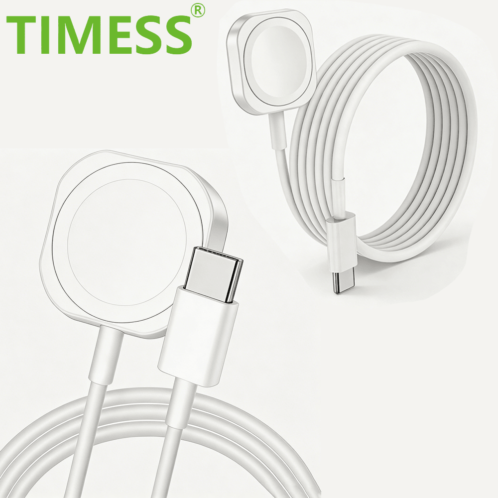 TIMESS 2Pcs Magnetic Wireless Watch Charger, 2.5W Portable Watch Charger, For Watch Series Ultra 10 9 8 7 SE For Smart Watch 6 5 4 3 2 1 Charging, Type-C Interface Set Of Two Pieces