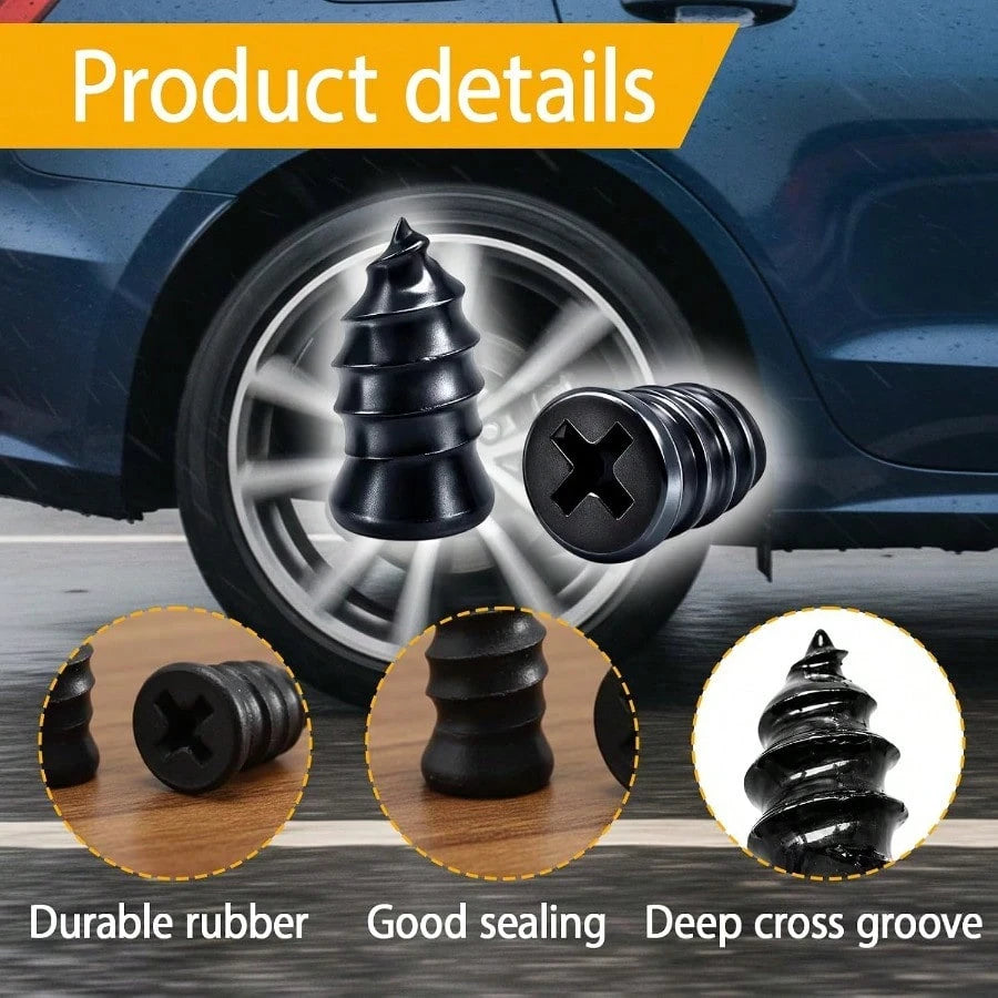 Tire Fix Rubber Nail Kit, Professional Tire Plug Kit With 60pcs Large And Small Plugs, Quick Roadside Tire Repair Solution, Essential Tool For DIY Auto Enthusiasts And Fleet Maintenance