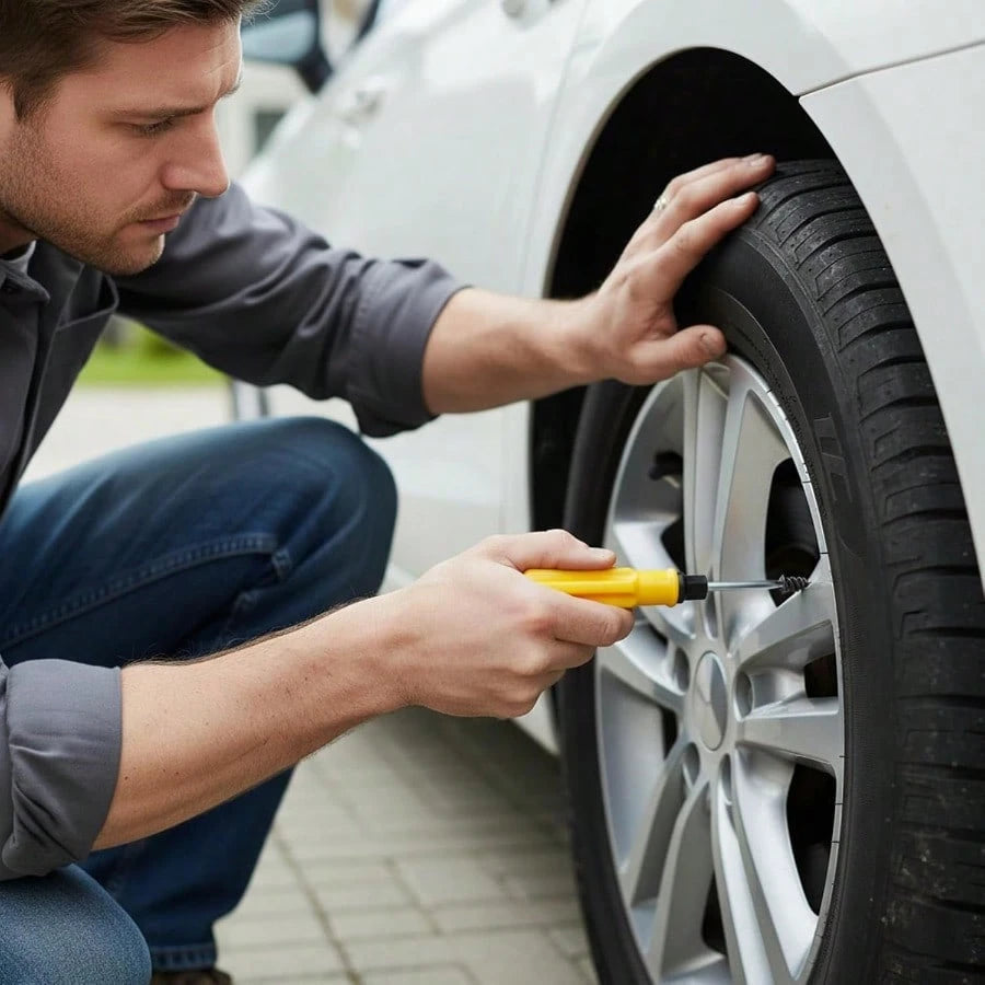 Tire Fix Rubber Nail Kit, Professional Tire Plug Kit With 60pcs Large And Small Plugs, Quick Roadside Tire Repair Solution, Essential Tool For DIY Auto Enthusiasts And Fleet Maintenance