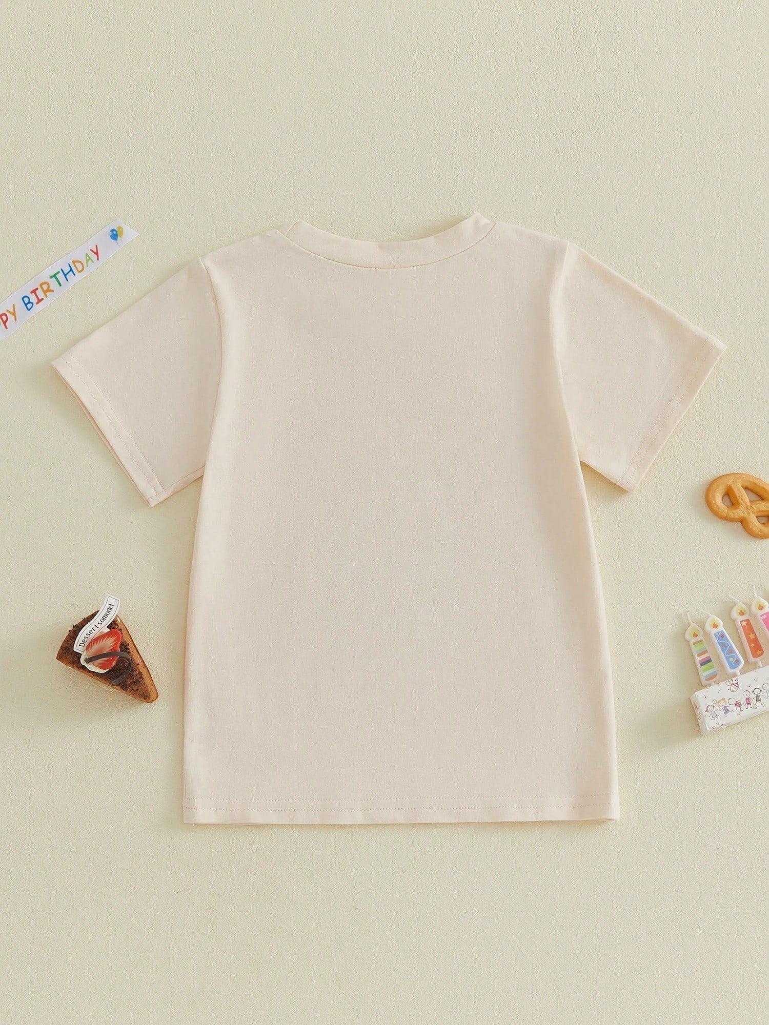 Toddler Boys Girls Birthday Shirts Short Sleeve Round Neck Raccoon Letter Print Tops Loose Fit Clothes 2-4Y