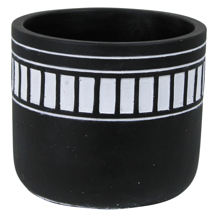 Totem Striped Cement Cachepot