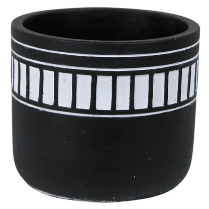 Totem Striped Cement Cachepot