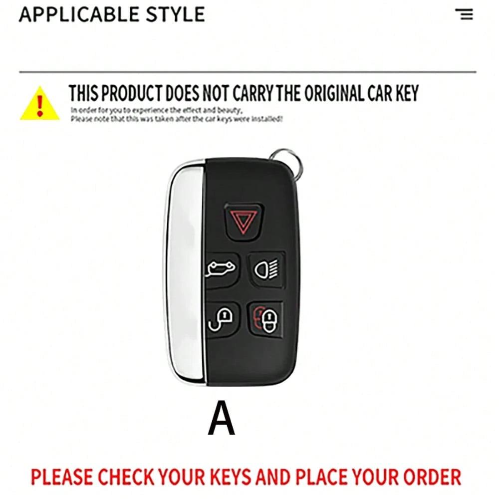 TPU Car Key Cover Compatible With Land Rover Range Rover, Range Rover Evoque, Range Rover Sport, Freelander, Discovery, Velar, XE, XF, XJ Accessories