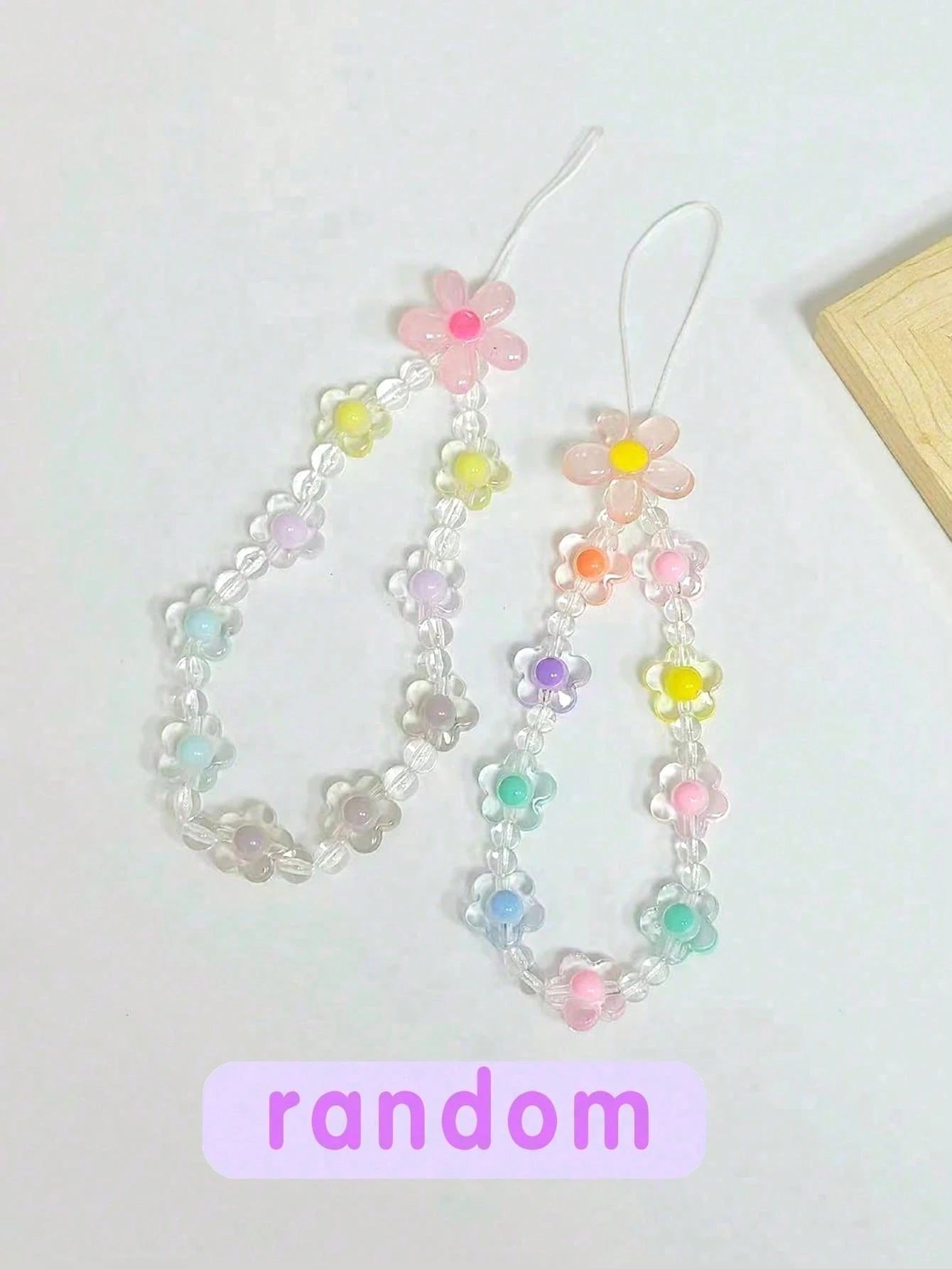 TPU Floral Element Novelty Cases Braided Wave Edge Elegant TPU Floral Lemon Painted Anti-Drop Phone Case With Handmade Beaded Bracelet, Compatible With IPhone 16/11/16Pro/16Plus/16ProMax/16E/15ProMax