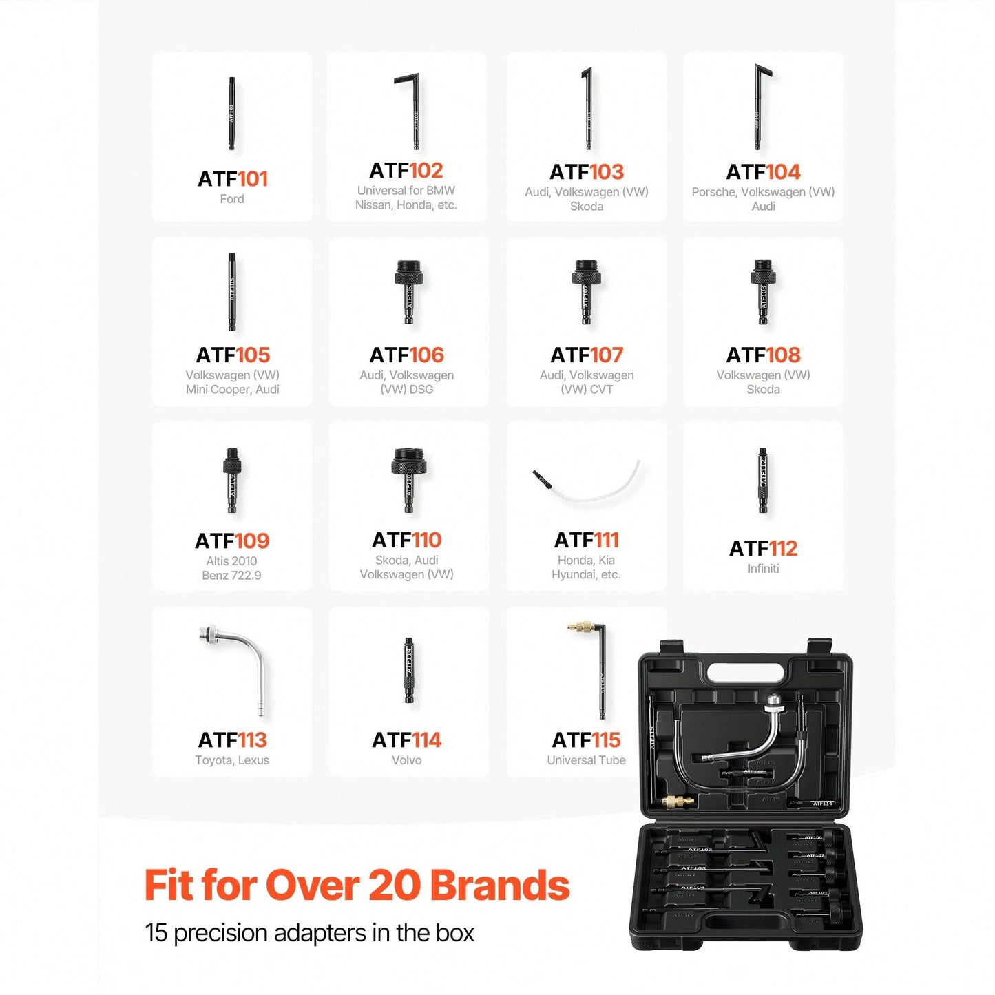 Transmission Fluid Pump, 8 L Pneumatic Oil Fluid Extractor, ATF Refill Dispenser Transfer Pump With 15 ATF Adapters, Oil Extractor Dispenser With HDPE Tank For Cars, Boats, Lawn Mowers