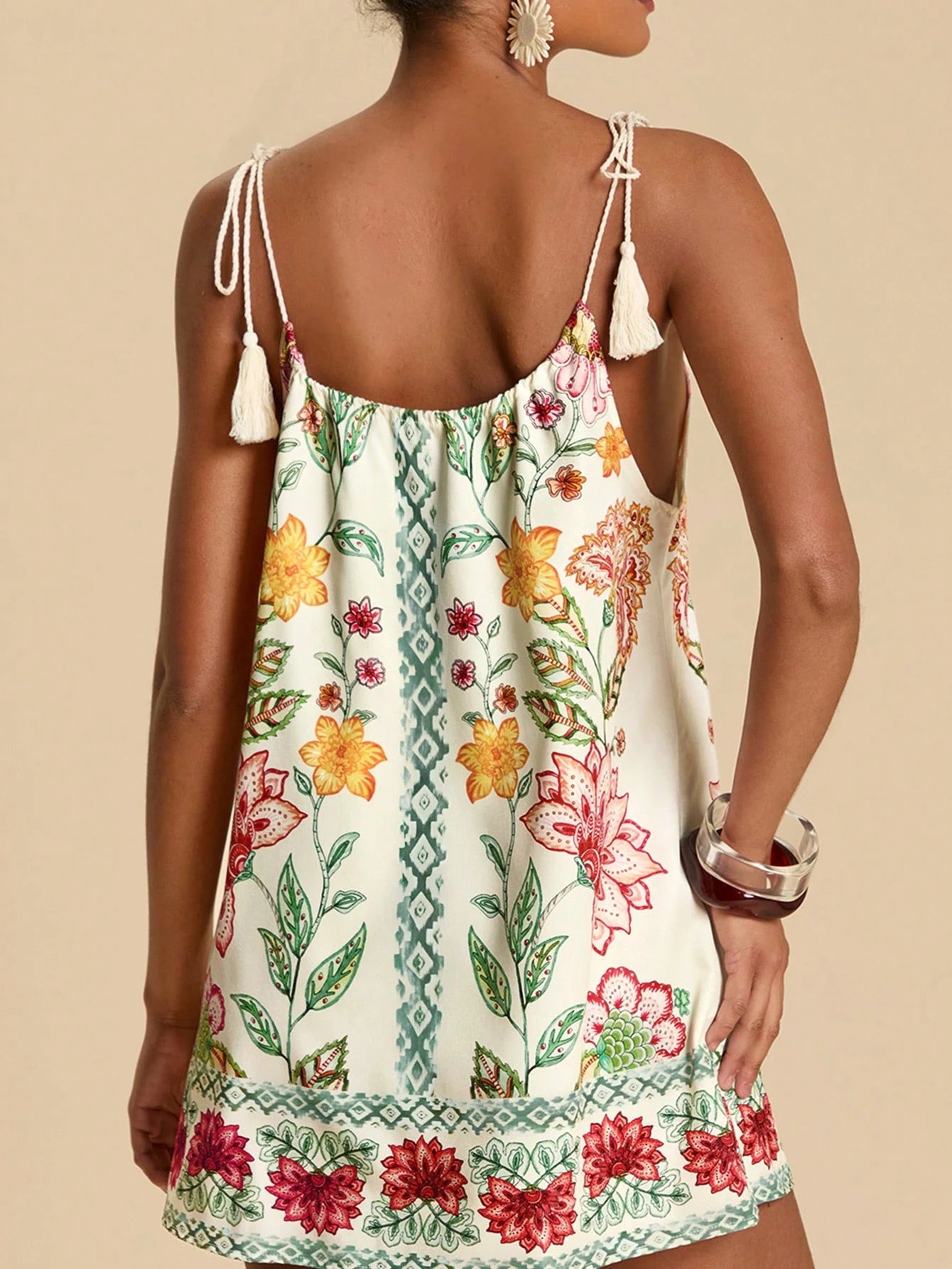 Travachic Women's Vacation Beach Striped Camisole Cover-Up