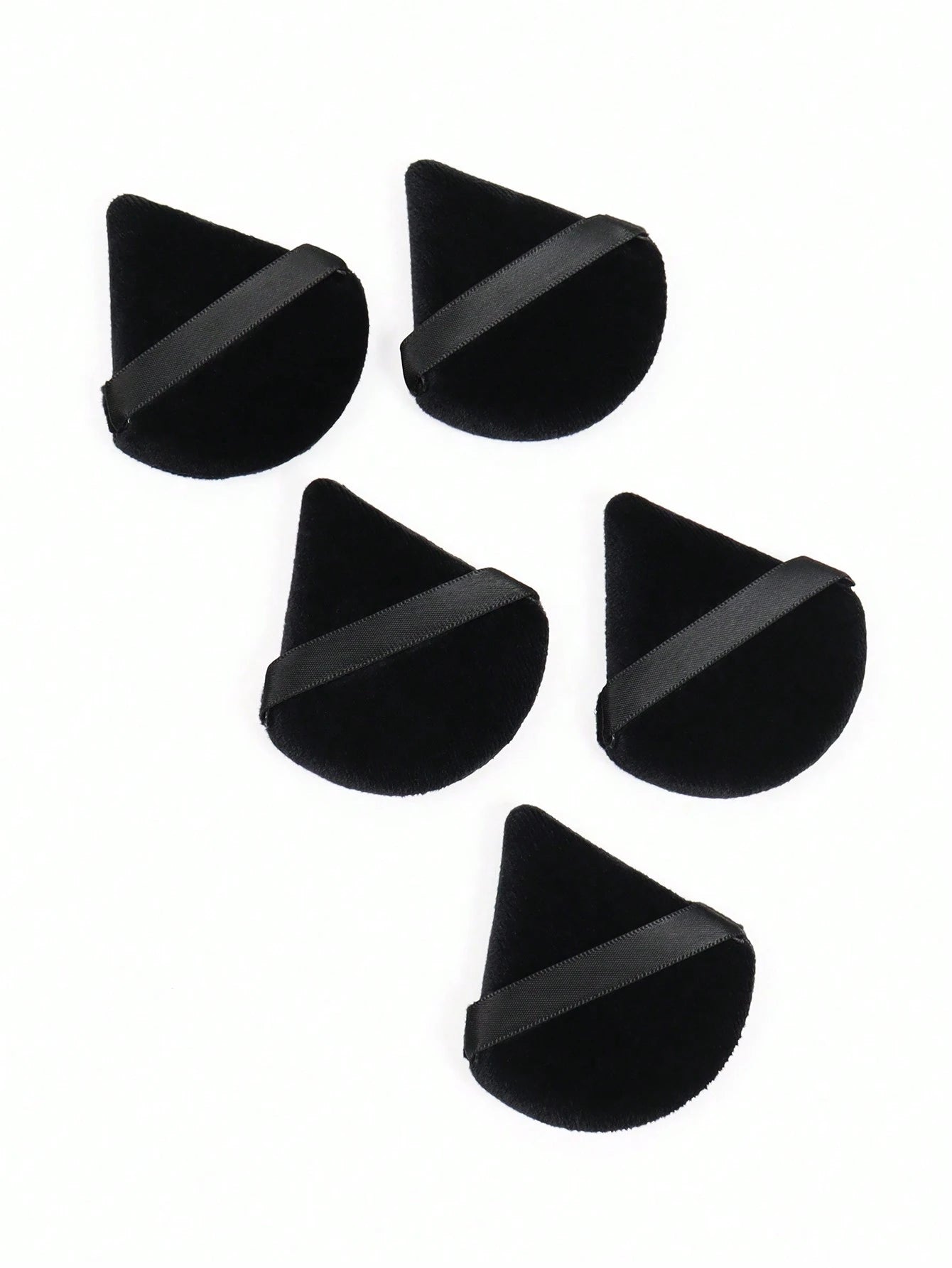 Triangle-Shaped Velvet Powder Puff 5/10/20/30/50/100pcs, Made Of Super-Soft Velvet, Designed For Contouring, Eye, And Corner, Suitable For All Skin Types, Makeup Accessories, Makeup Sponge, Gifts For
