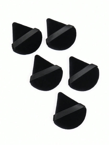Triangle-Shaped Velvet Powder Puff 5/10/20/30/50/100pcs, Made Of Super-Soft Velvet, Designed For Contouring, Eye, And Corner, Suitable For All Skin Types, Makeup Accessories, Makeup Sponge, Gifts For