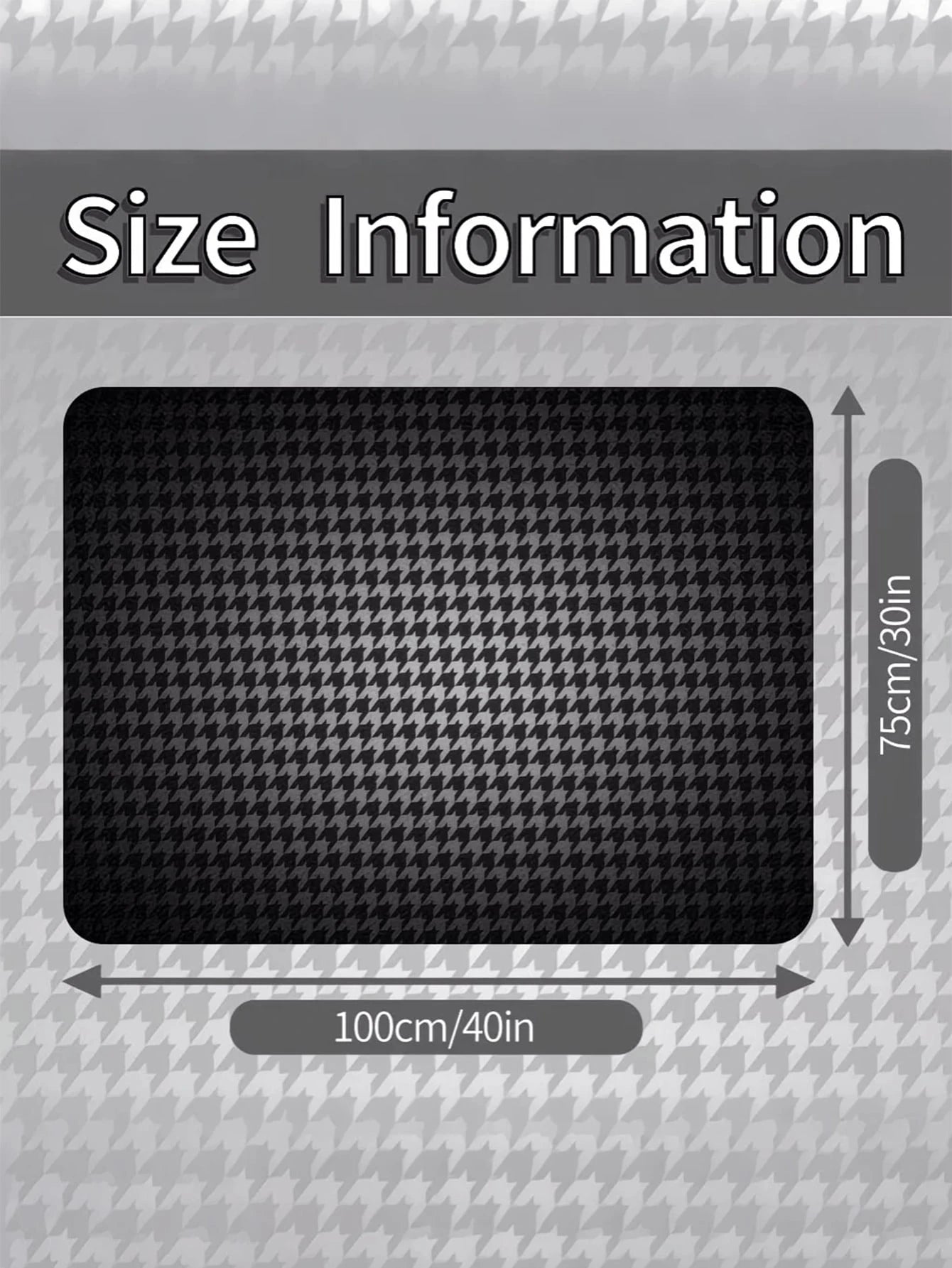 Trunk Mat- Universal, Stylish Houndstooth Pattern- Suitable For Most Cars, SUVs, And Trucks- One-Piece Interior Protection And Outdoor Mat- Durable And Stylish Vehicle Accessory, The Perfect Car P