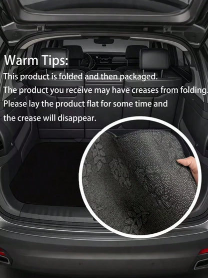 Trunk Mat- Universal, Stylish Houndstooth Pattern- Suitable For Most Cars, SUVs, And Trucks- One-Piece Interior Protection And Outdoor Mat- Durable And Stylish Vehicle Accessory, The Perfect Car P
