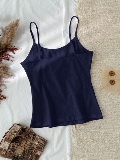 Tseoso Casual Minimalist Tank Top, Versatile 95% Cotton, Suitable For Summer