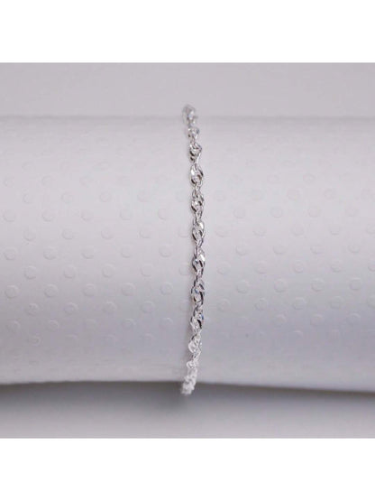 Twisted Anklet Minimalist Shiny Anklet Multi-Layer Anklet Women's Silver Anklet Beach Anklet Boho Style Anklet Foot Jewelry Mother's Day Summer Accessory Gift