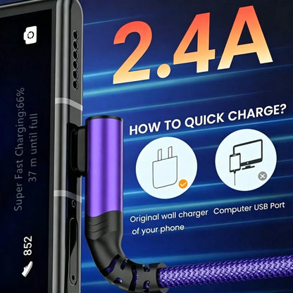 Type-C Fast Charger, USB-A To USB-C Data Cable, Braided USB-C Charging Cable, Compatible With Apple, One+ And Other Smartphones