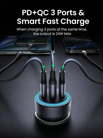 UGREEN Mini Car Charger Simple Practical Multi-Functional