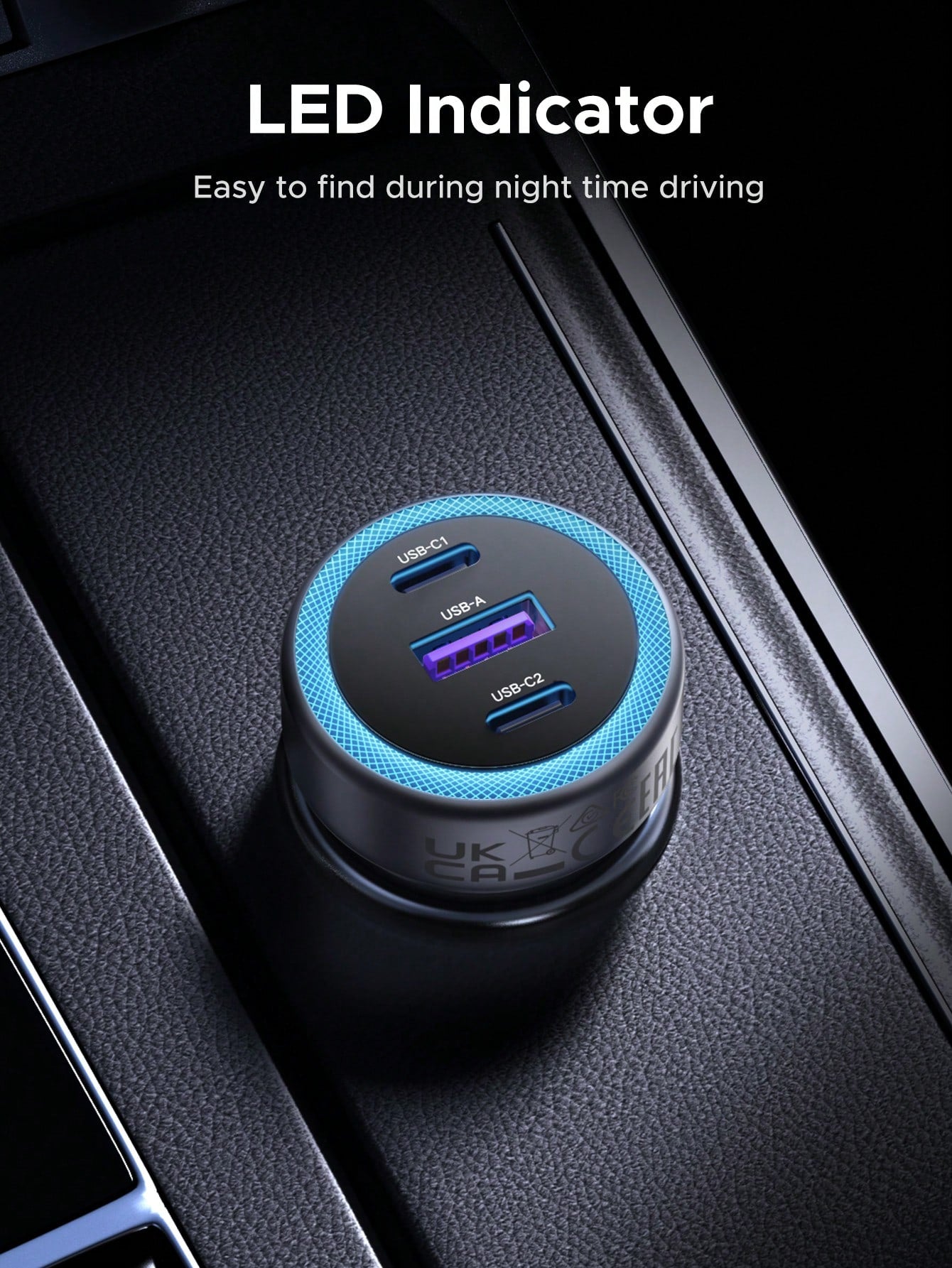 UGREEN Mini Car Charger Simple Practical Multi-Functional
