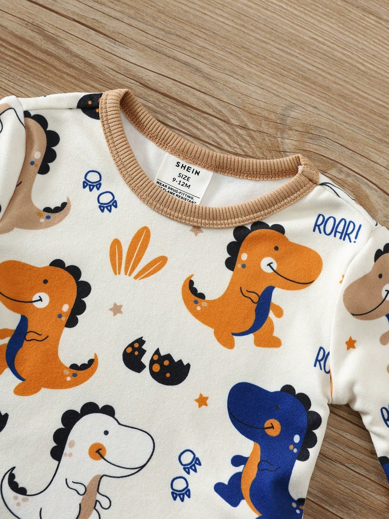 Unisex Baby Boy Baby Girl Snug Fit Autumn/Winter Cute Dinosaur Pattern Soft Comfortable Tight Pajama Loungewear Set 2pcs, Baby Pajama, Squishy