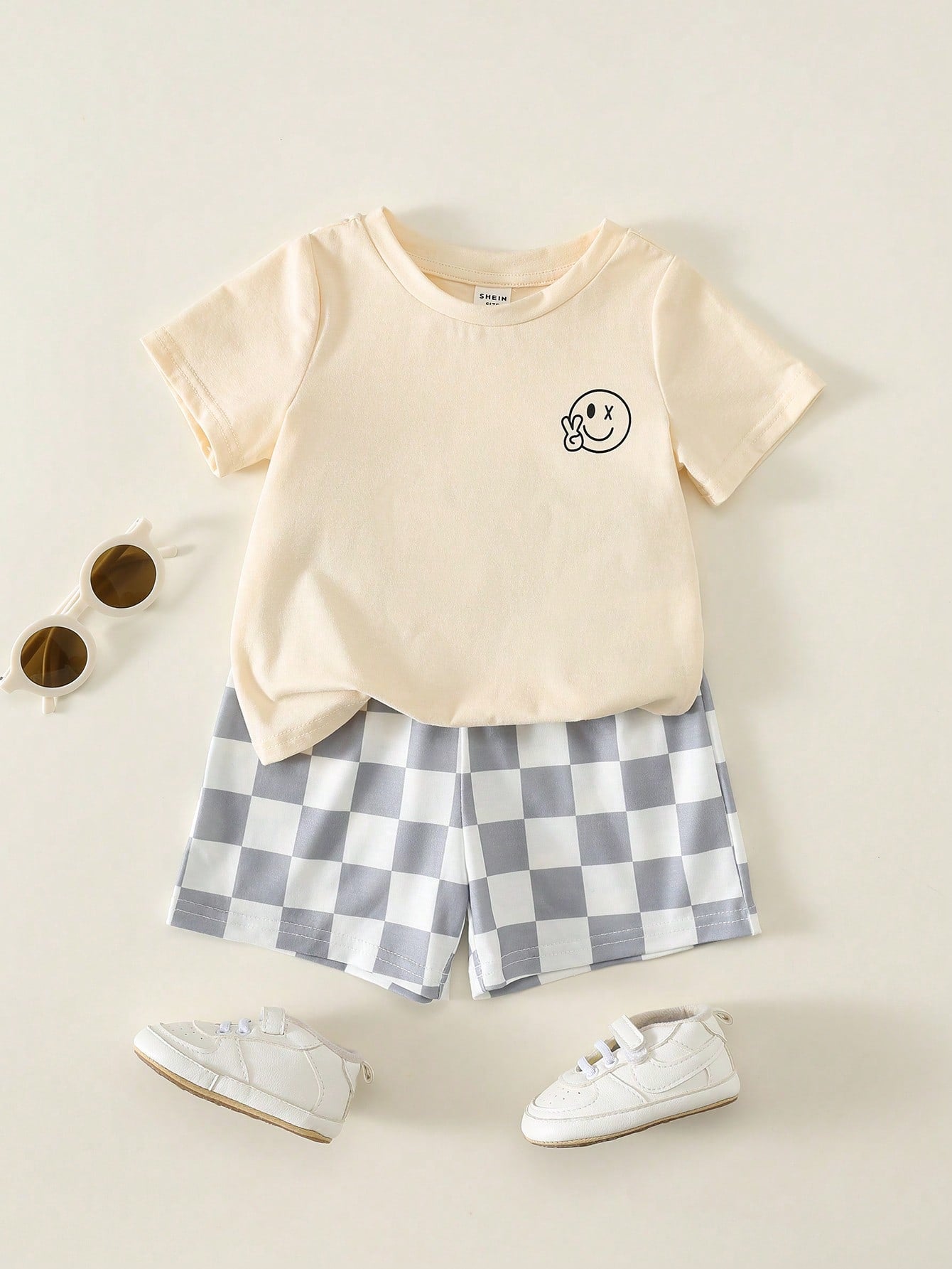 Unisex Baby Boy/Girl, Toddler 2pcs Spring/Summer Casual Fashion Short Sleeve T-Shirt Set, Streetwear, Baby Outfit Sets