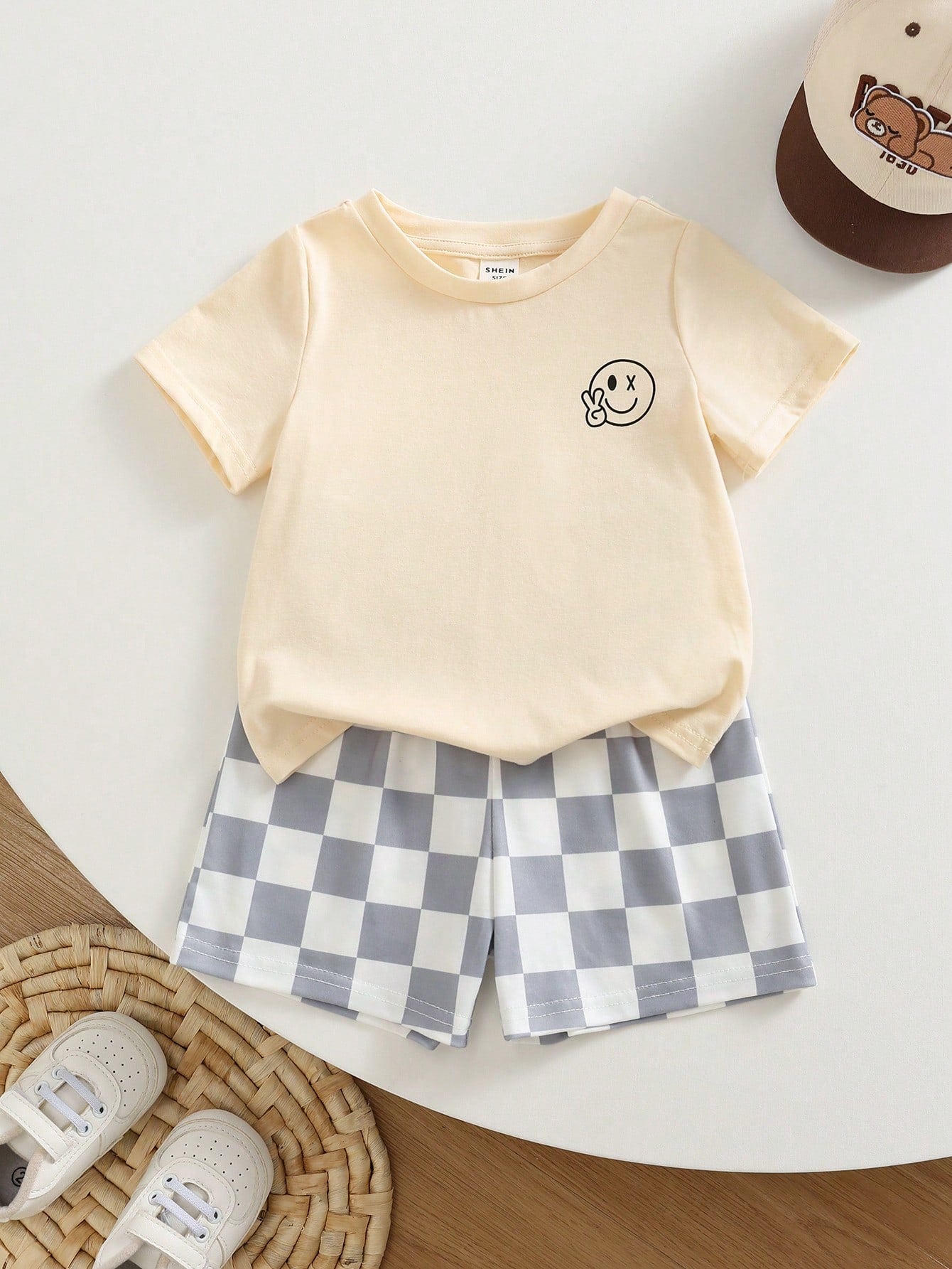 Unisex Baby Boy/Girl, Toddler 2pcs Spring/Summer Casual Fashion Short Sleeve T-Shirt Set, Streetwear, Baby Outfit Sets