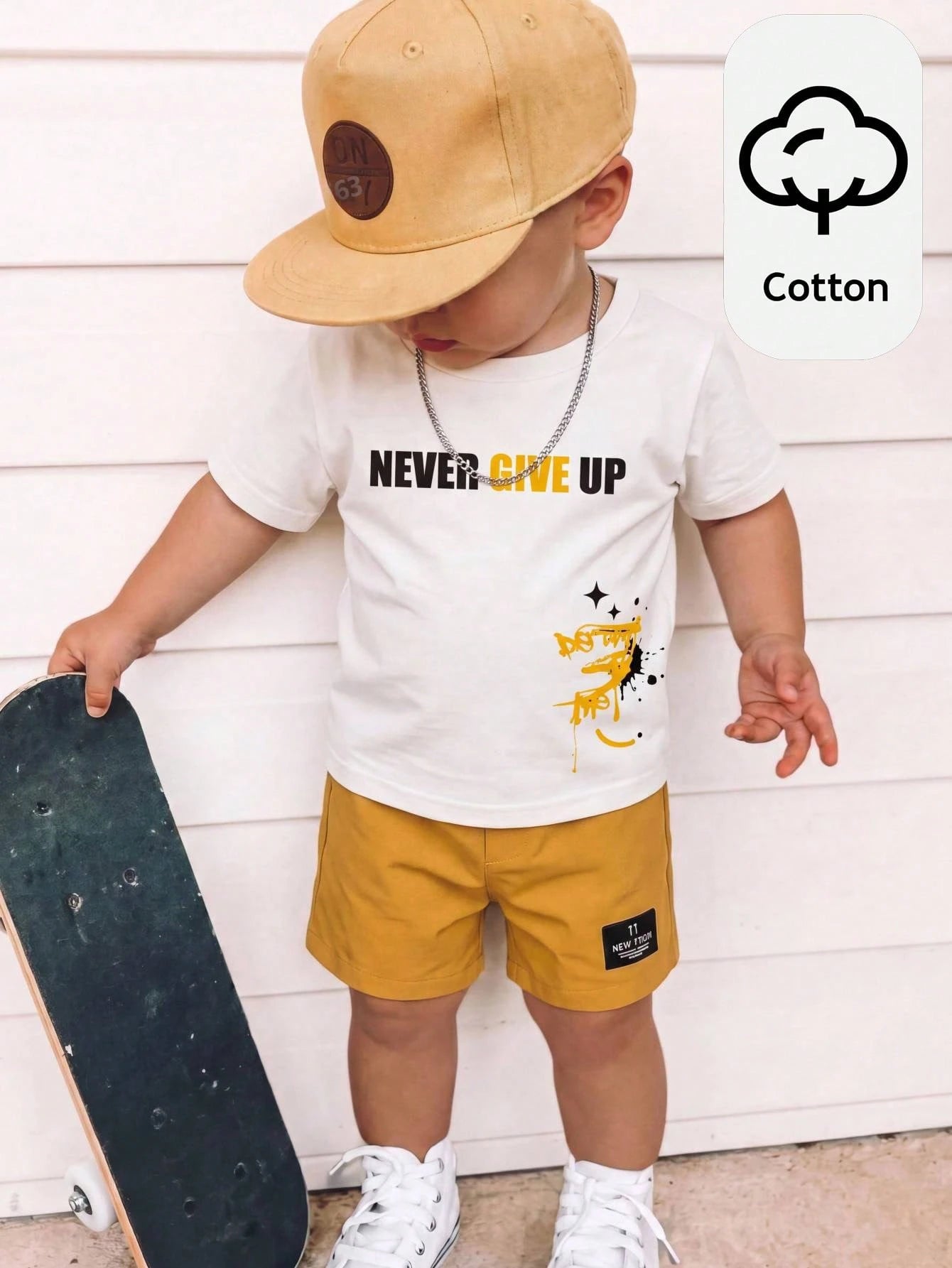 Unisex Baby Boy/Girl, Toddler 2pcs Spring/Summer Casual Fashion Short Sleeve T-Shirt Set, Streetwear, Baby Outfit Sets