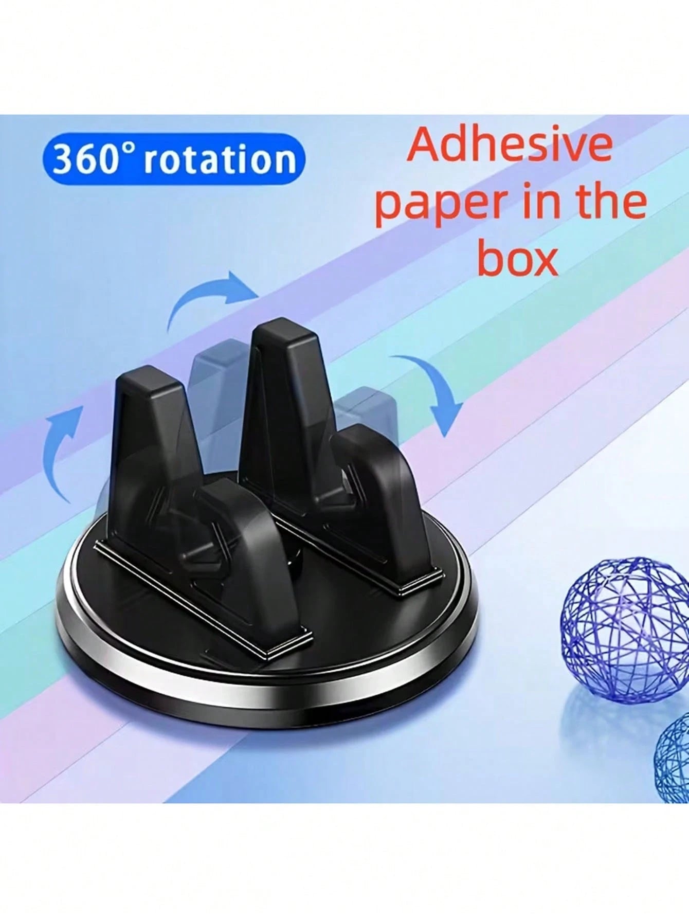 Universal 360° Rotatable ABS Dashboard Mount, Anti-Slip Phone Holder, Car GPS Navigation Accessory, Adjustable Car Phone Mount, Suitable For Car Electronic Accessories, All 4 Seasons