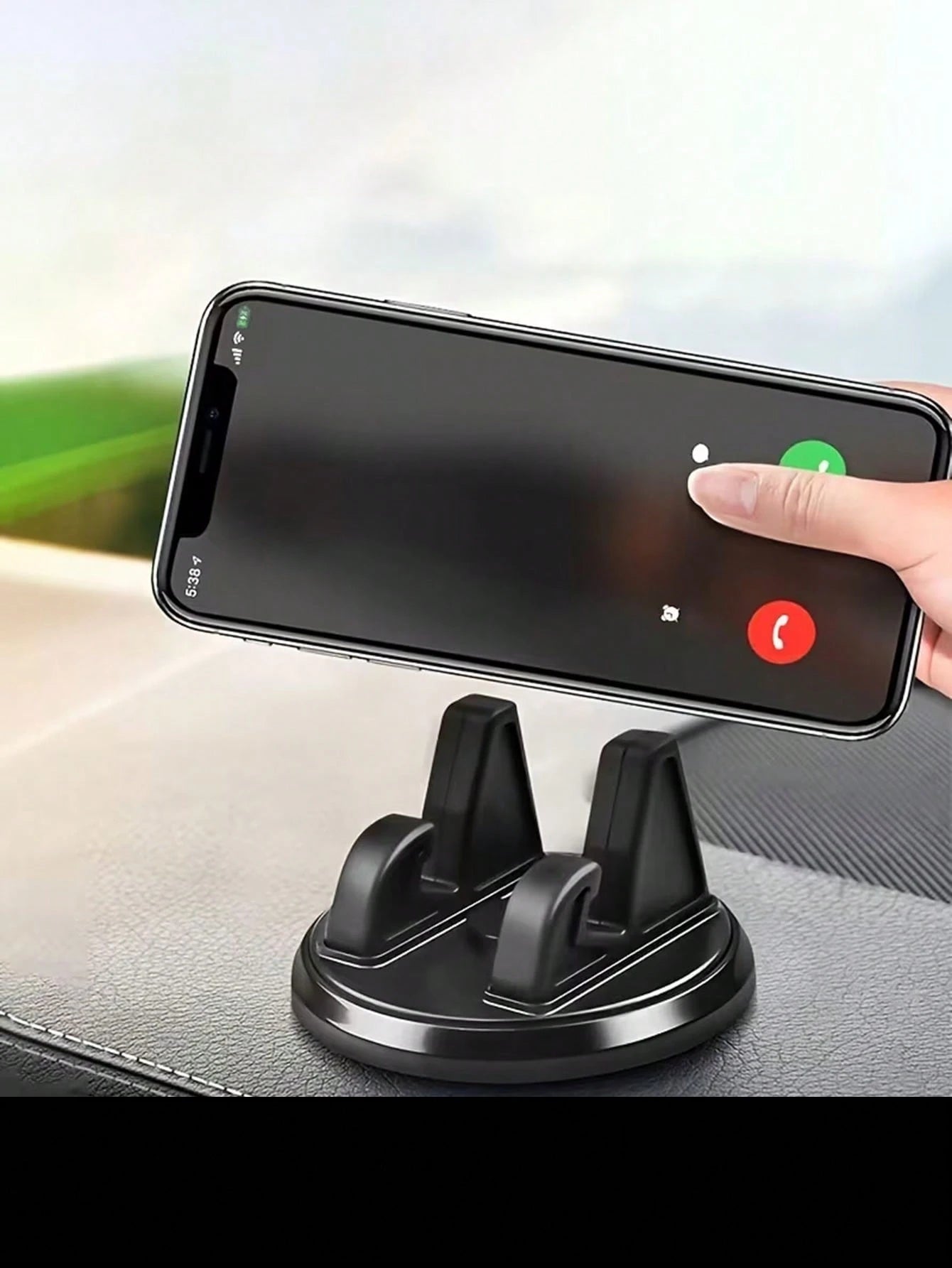 Universal 360° Rotatable ABS Dashboard Mount, Anti-Slip Phone Holder, Car GPS Navigation Accessory, Adjustable Car Phone Mount, Suitable For Car Electronic Accessories, All 4 Seasons