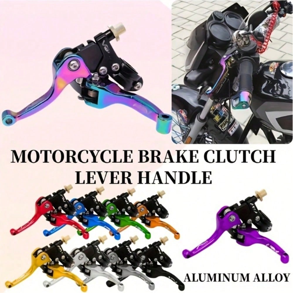 Universal Motorcycle Clutch And Brake Levers – Aluminum Alloy Off-Road Bike Handlebar Set (1 Pair)