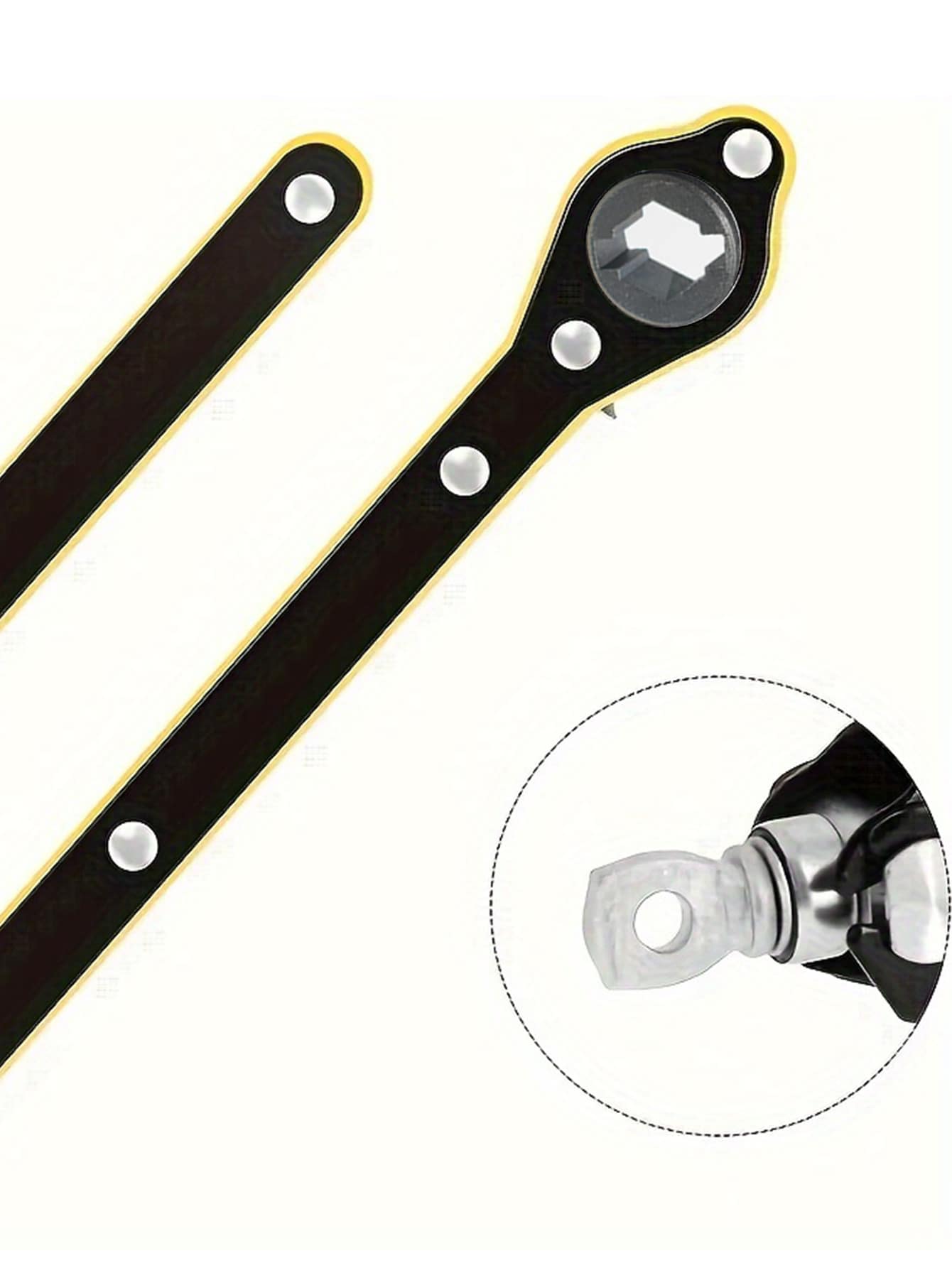 Universal Ratchet Wrench- Dual-Purpose Slotted Wrench, Convenient For Automotive And Tire Maintenance And Repair