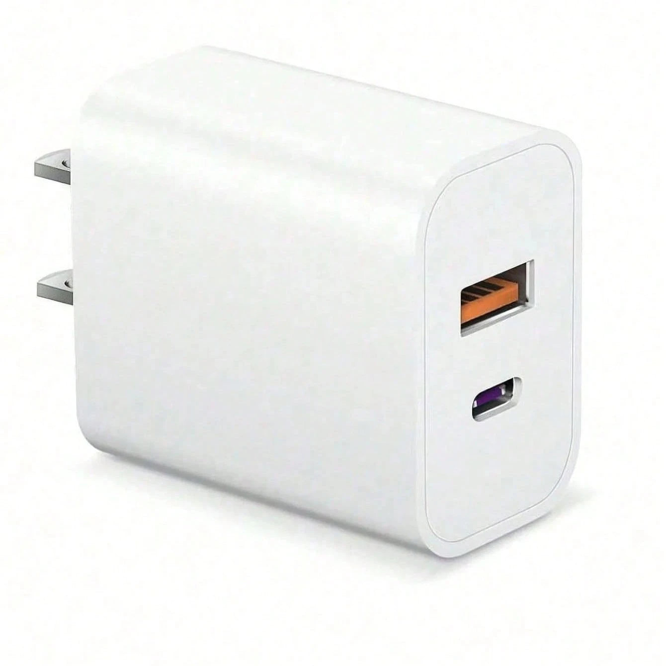 USB-C Charger: Dual-Port (USB-A + Type-C) Fast Charging Wall Block – Compact For Home & Travel| Local Warehouse Suitable For Multiple People Charging, Multiple Devices Charging, Home Charging Needs