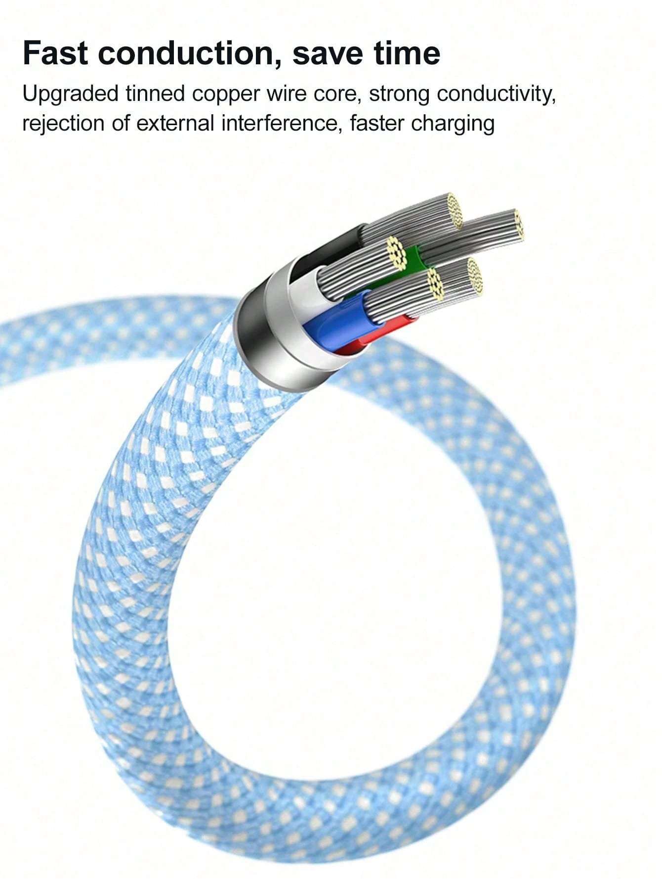 USB-C Fast Charging Cable Compatible With IPhone 17/16/15, USB-C To Type-C Charging & Data Cable (3.3/6.6/10ft Nylon Braided) For Indoor/Outdoor/Travel And Car Use, Fast Charging Compatible With Iphon